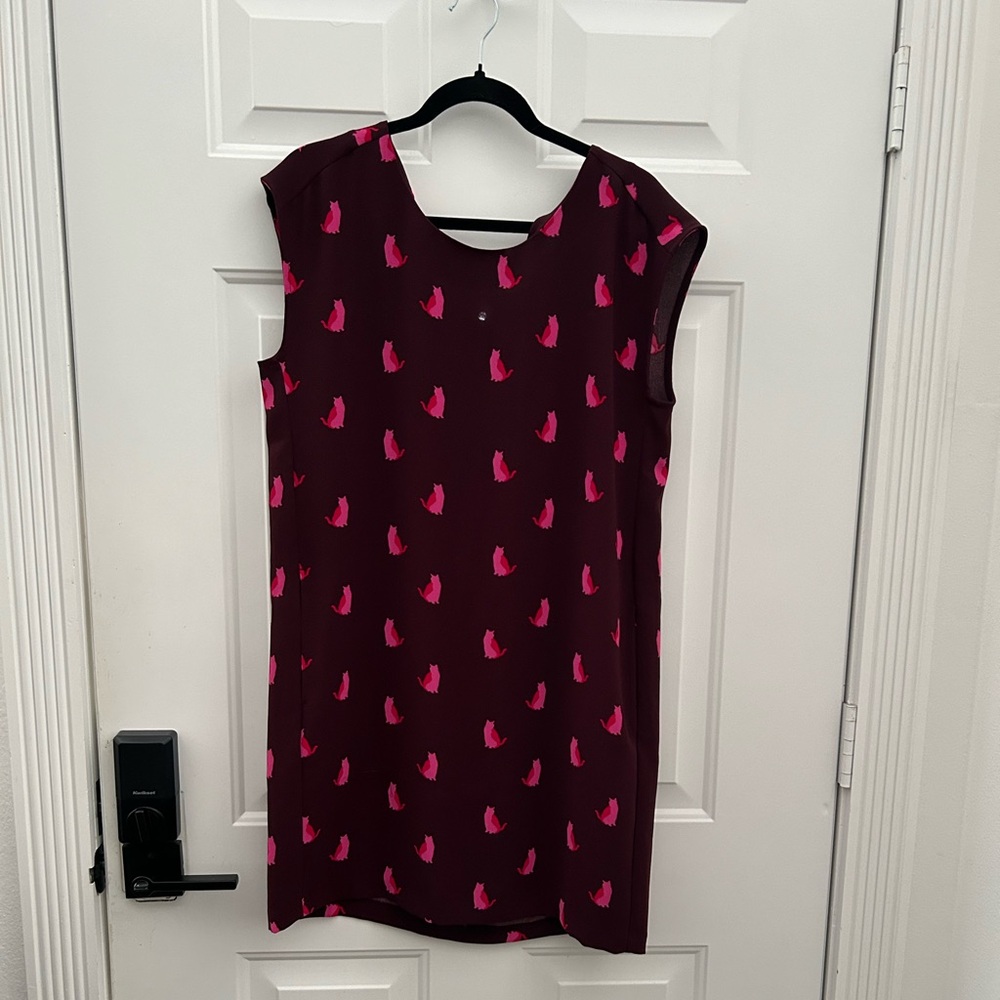 Loft shift dress with cats.